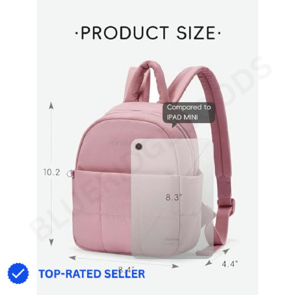 Puffer Mini Backpack Nylon Lightweight Quilted Tr… - image 3